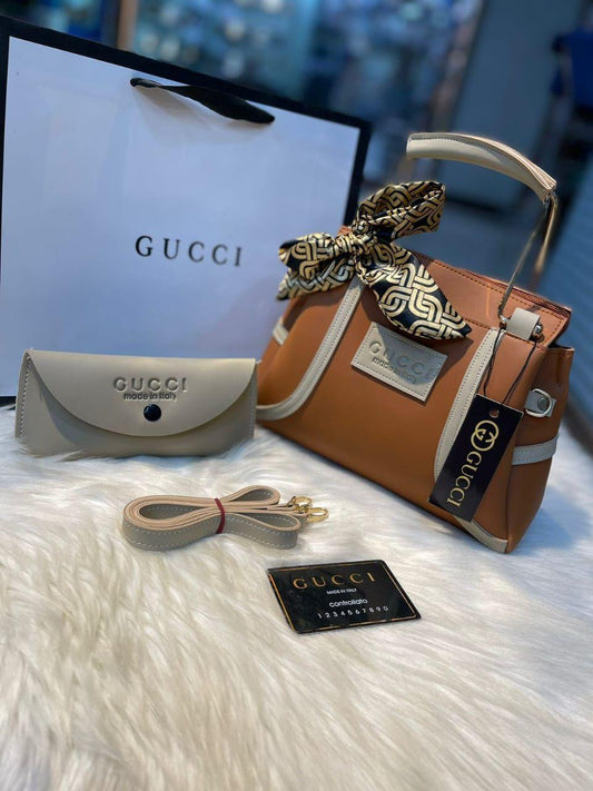 Women's PU Leather Plain Hand Bag Set
